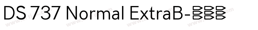 DS 737 Normal ExtraB字体转换